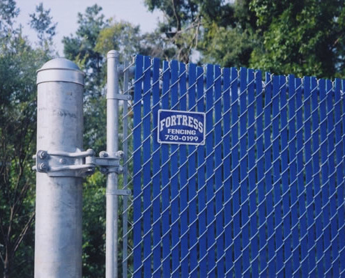 Galvanized Chain Link with Slats