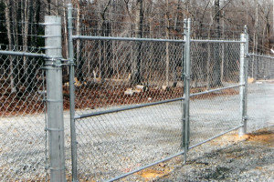 Galvanized Double Drive Security Gate